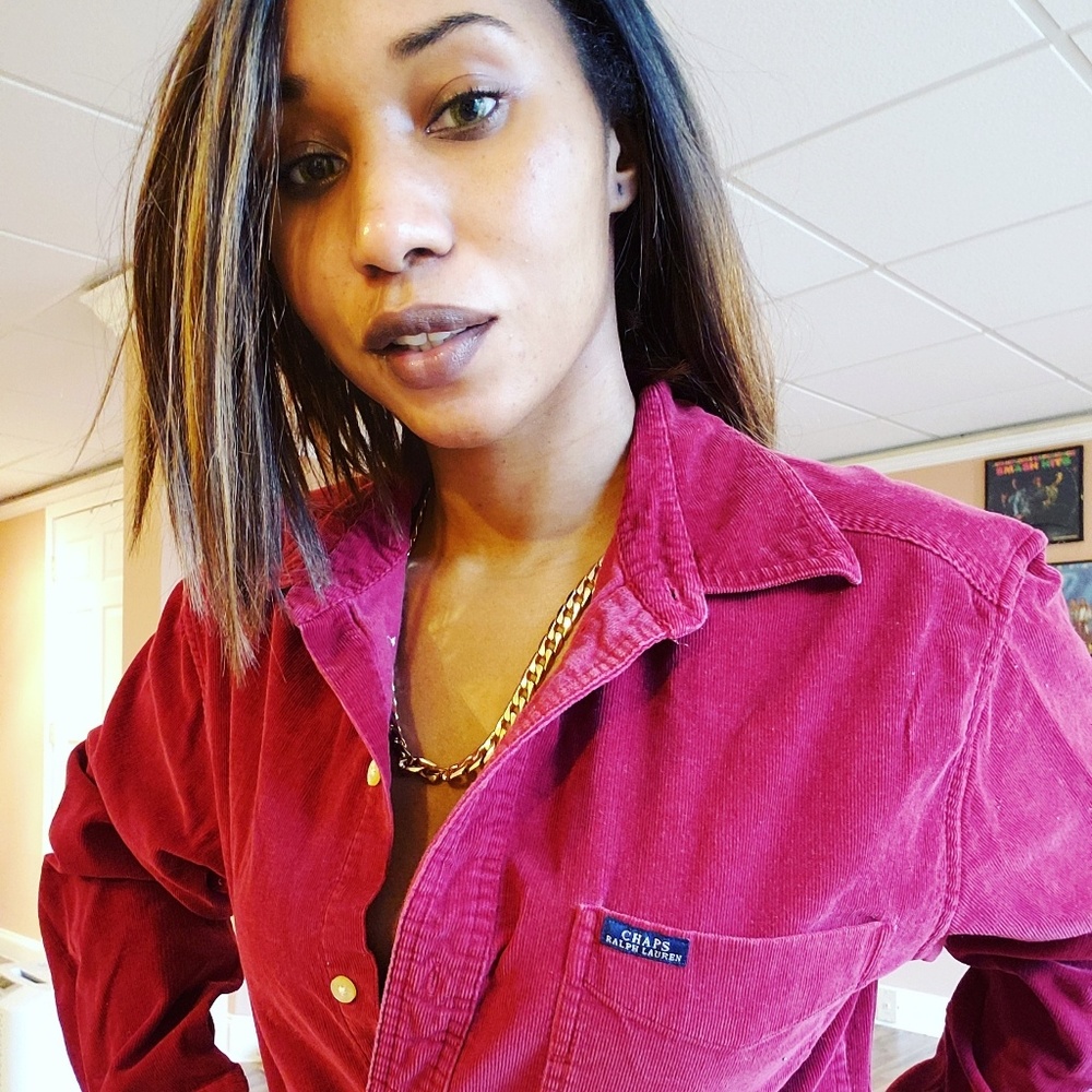 Chaps Ralph Lauren Nice Red Corduroy Shirt